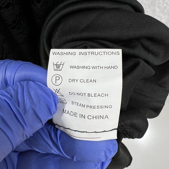 H R Homrain Women 3X Black Lace High Low Sleeveless Midi Dress Whimsigoth Witchy - Picture 13 of 16